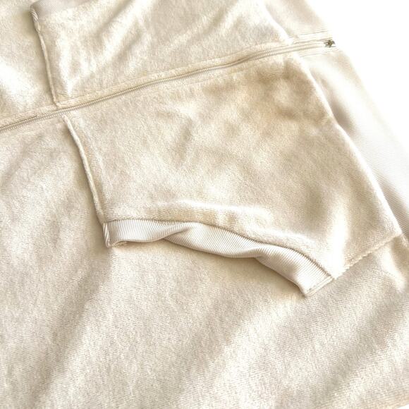 Juicy Couture Y2K Track Top Hoodie Vintage Cream Pink Gold Embellished Crystals - Picture 8 of 15
